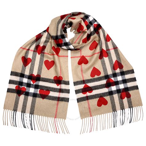 burberry red heart scarf|authentic burberry scarf sale.